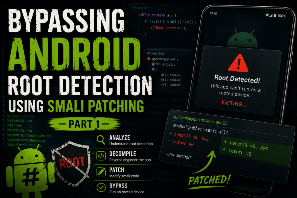 Bypassing Android Root Detection Using Smali Patching — Part 1